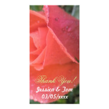 Spring Rosebud Wedding Personalized Photo Card
