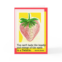 Spring Strawberry for Health greeting card