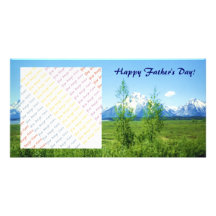 Spring Tetons Father's Day Photo Card Template