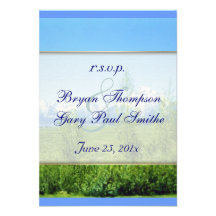 Spring Tetons Wedding RSVP Personalized Announcement