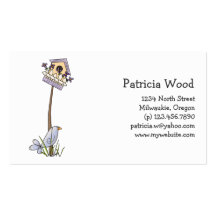 Spring Things · Birdhouse & Blue Bird Business Card