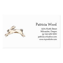 Spring Things · White & Brown Bunny Business Card