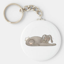 Spring Time · Grey Bunny Keychain
