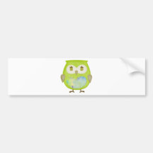 Spring Time Owl Bumper Stickers