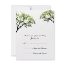 Spring Trees Wedding Invitation RSVP