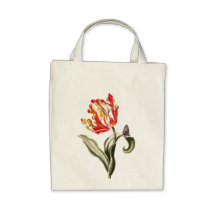 Spring Tulip Floral Canvas Bag