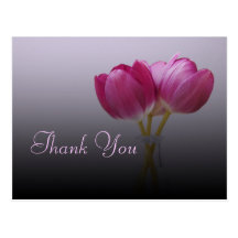 Spring Tulips Thank You Postcard