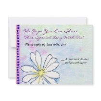 Spring Watercolor Jewish Bat Mitzvah Invitation