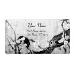 SPRING , white and white Personalised Shipping Label