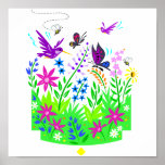 Spring Wildlife Scene Print