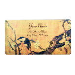 SPRING , yellow brown Personalised Shipping Labels