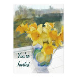 Spring Yellow Daffodils in a Window Custom Announcements