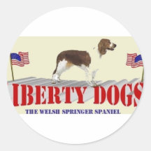 Springer spaniel de Gallois Autocollants Ronds