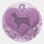 Springer spaniel pourpre Valentine de Gallois Adhésifs