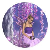 Spring's Fairy Bride Round Stickers
