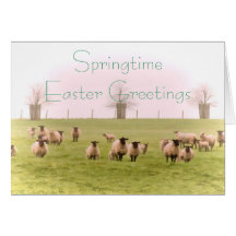 SPRINGTIME EASTER GREETING CARD