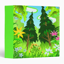 Springtime Forest Scene Notebook 3 Ring Binder