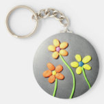 Springtime Playdough Flowers Key Chain