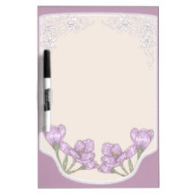 Springtime Purple Crocus Flowers Dry Erase Whiteboards