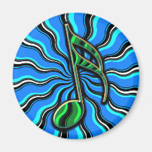 Springtime Semiquaver -  16th Note Music Symbol Fridge Magnets