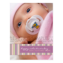 Springtime Stripes :: Valentine's Photo Postcard