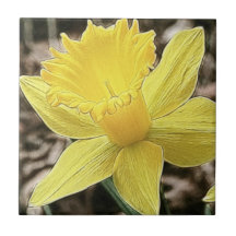Springtime Yellow Daffodil Tiles