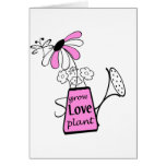 Sprinkle Can Grow Love Plant Tshirts and Gifts Greeting Card