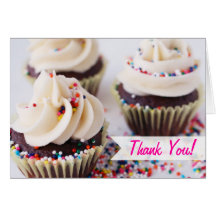 Sprinkle Cupcakes Thank You Greeting Card