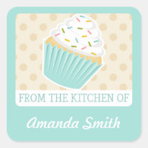 Sprinkled Cupcake Kitchen Labels Sticker