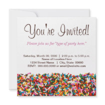 Sprinkles-Filled Party Invitation