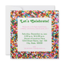 Sprinkles Party Invitations