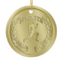 Sprinter Gold Toned Medal Ornament
