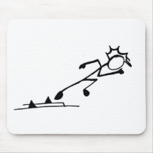 Sprinter Stickman Track and Field Mousepad