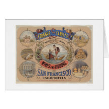 Spruance Stanley & Co., Wines & Liquors, SF (1305) Greeting Card