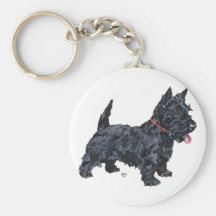 Spunky Scottie Dog Keychains