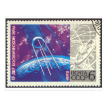 Sputnik 1 15 Years Russian Space Science postcards
