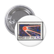 Sputnik 1 5th Anniversary 1962 buttons