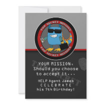 SPY Birthday Party Announcements