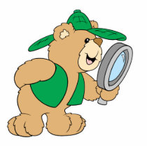 Spying Detective Bear Acrylic Cut Out