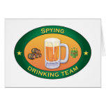 Spying Drinking Team Greeting Card