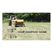 Square baler business card