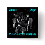 Square Birthday Button