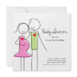 Square Coed Baby Shower Invitations, 5x5
