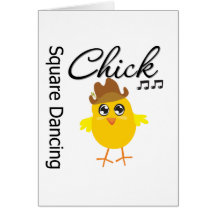 Square Dancing Chick Cards