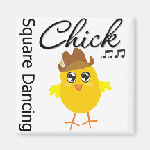 Square Dancing Chick Fridge Magnets