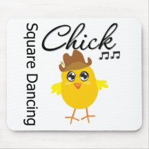Square Dancing Chick Mouse Pad