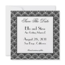Square Deco Style Custom Invite