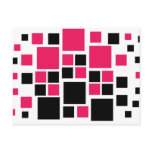 Square Design Art Black / Hot Pink