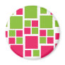 Square Design Art Lime Green / Hot Pink