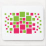 Square Design Art Lime Green / Hot Pink Mouse Pad